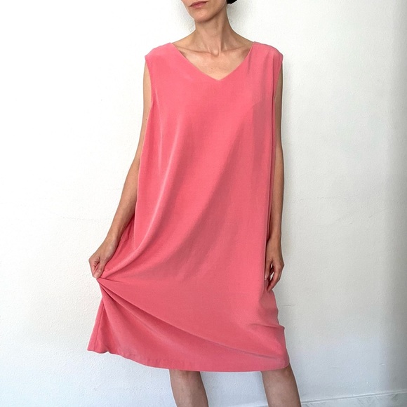 DRESS BARN Salmon Sleeveless Flowy Maxi Dress - Picture 5 of 7